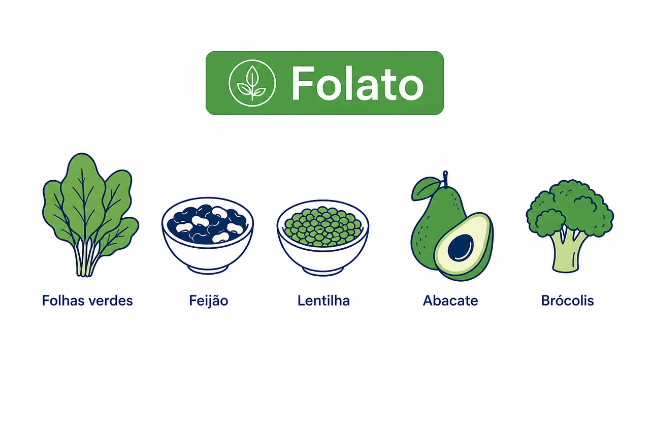 Alimentos fonte de folato que somam à suplementação na gestação