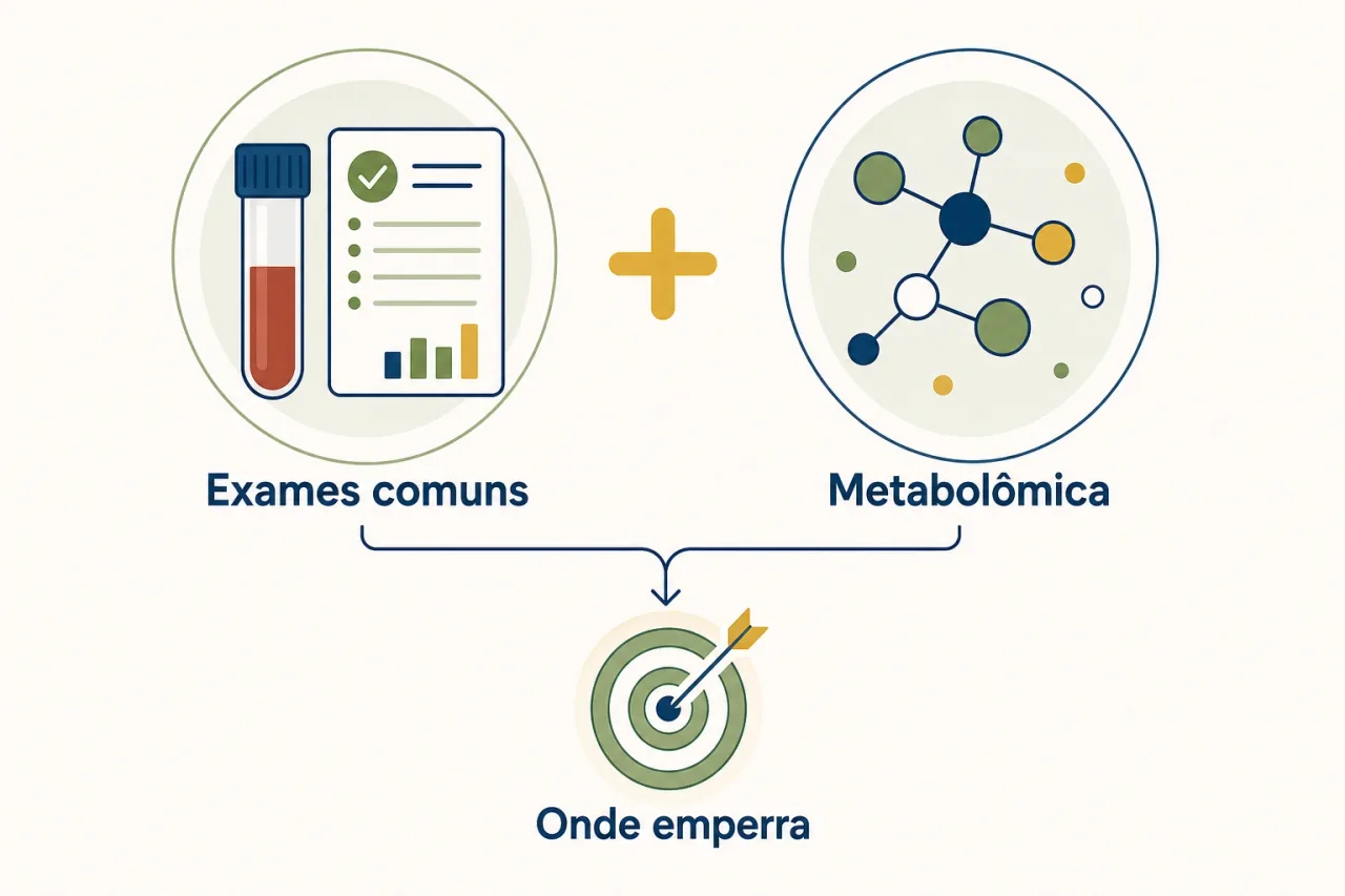 A metabolômica complementa os exames comuns e mostra onde a produção de energia está emperrada